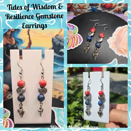 Tide of Wisdom and Resilience Gemstone Earrings