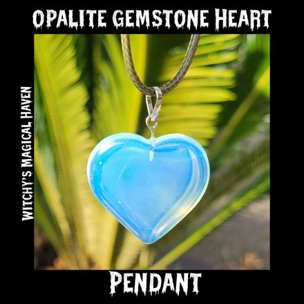 Opalite Gemstone Heart Pendant