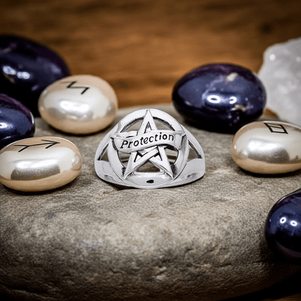Protection Pentacle Sterling Silver Ring