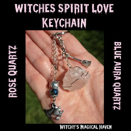 Witches Spirit Love Quartz Keychain