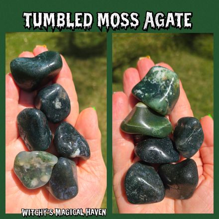 Tumbled Moss Agate