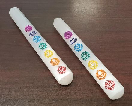 Selenite 7 Chakra Colorful Massage Wand
