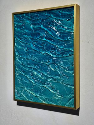 Golden blue water