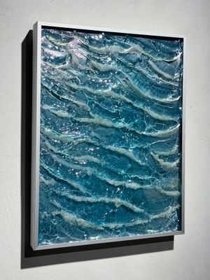 Mermaid water with bubbles and foam