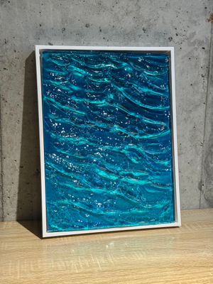 Blue Peacock water 12"x16" / 30x40cm