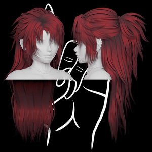 UNISEX HALF-UP LONG HAIR