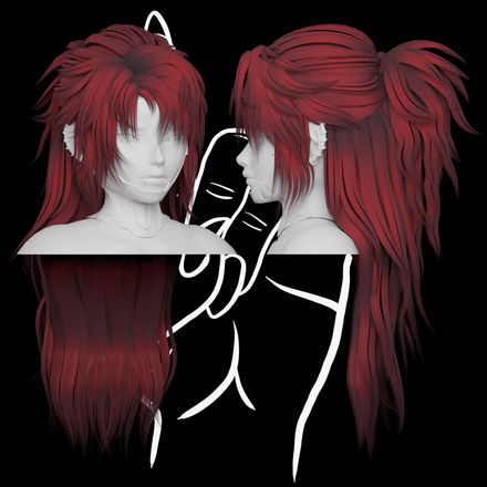 UNISEX HALF-UP LONG HAIR