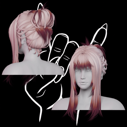 8 IN 1 HAIR [BUN/PONYTAIL/HALFUP]