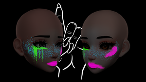 NEON SPLASH FACE TEXTURE