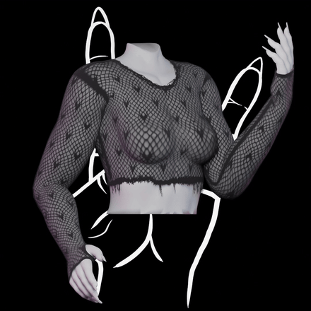 MESH LONG SLEEVE TOP