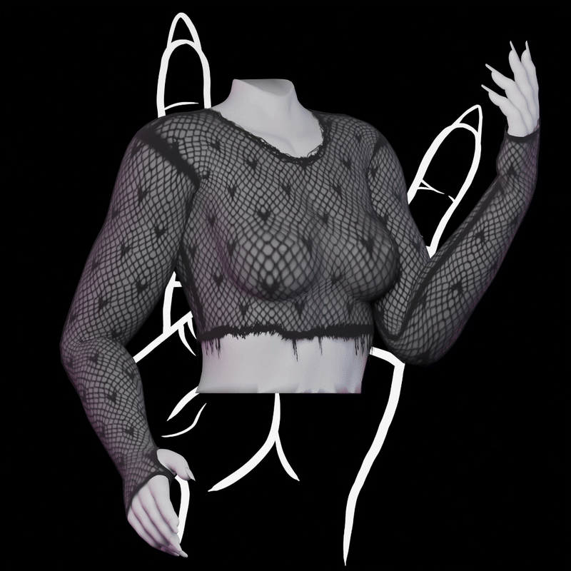 MESH LONG SLEEVE TOP