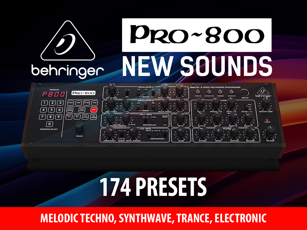 Behringer Pro-800 Modern Presets by Andi Vax – 174 Patches for