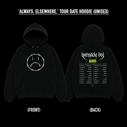 OFFICIAL 'ALWAYS, ELSEWHERE.' 2026 NORTH AMERICA TOUR HOODIE (UNISEX) [BLACK]