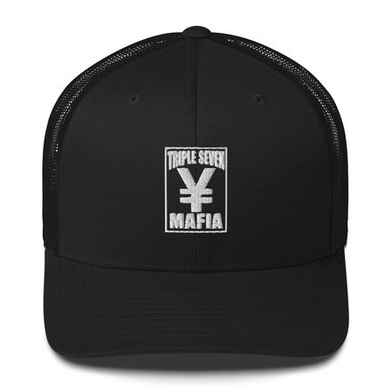 ¥EN MONE¥ // TRIPLE SEVEN MAFIA TRUCKER HAT [BLACK]