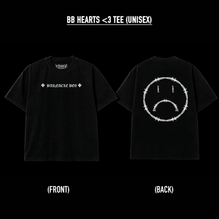  BB HEARTS <3 TEE (UNISEX) [BLACK]