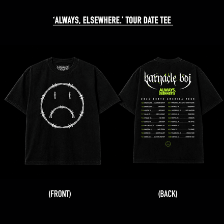 OFFICIAL 'ALWAYS, ELSEWHERE.' 2026 NORTH AMERICA TOUR TEE (UNISEX) [BLACK]