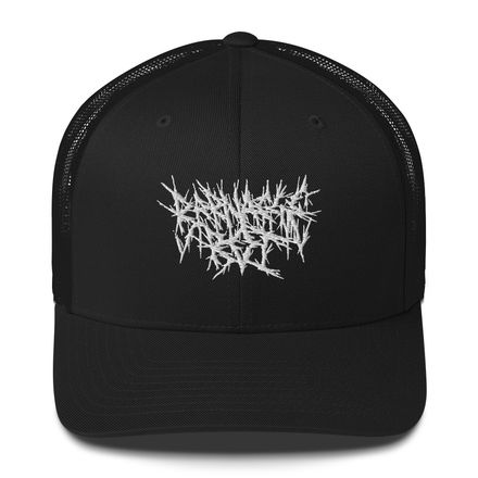 BARNACLE BOI METAL FONT TRUCKER HAT [BLACK]