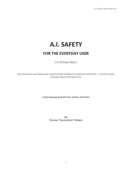 A.I. Safety For The Everyday User (In 10 Easy Steps)_E-book 1st Edition