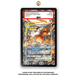 Reshiram &amp; Charizard GX Tag Team AA - Pokemon Extended Art Display Case - Legacy Vault