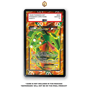 Rayquaza EX #123 Dragons Exalted - Pokemon Extended Art Display Case - Legacy Vault