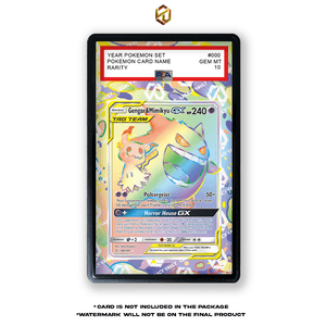 Gengar &amp; Mimikyu GX #186 Rainbow Team Up - Pokemon Extended Art Display Case - Legacy Vault