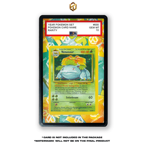 Venusaur Base Set (Mitsuhiro Arita Art) - Pokemon Extended Art Display Case - Legacy Vault