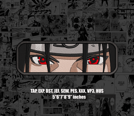 Itachi Uchiha Eyes Anime Digital Embroidery Design