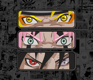 Team 7 Eyes Naruto Sasuke Sakura Digital Embroidery Designs