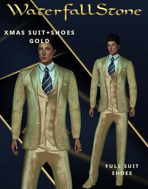 Xmas Suit+Shoes Gold