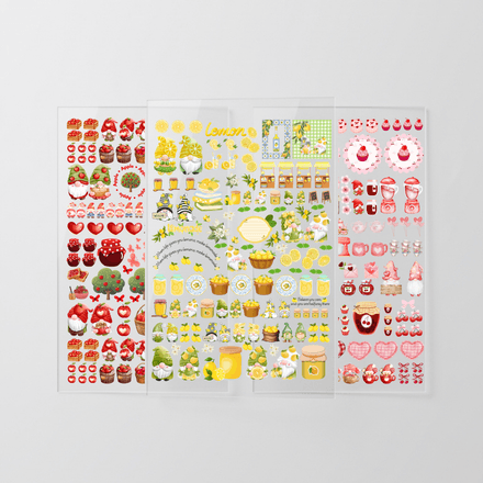 Fruits Love Pack – Lemon, Cherry &amp; Apple Sticker Bundle
