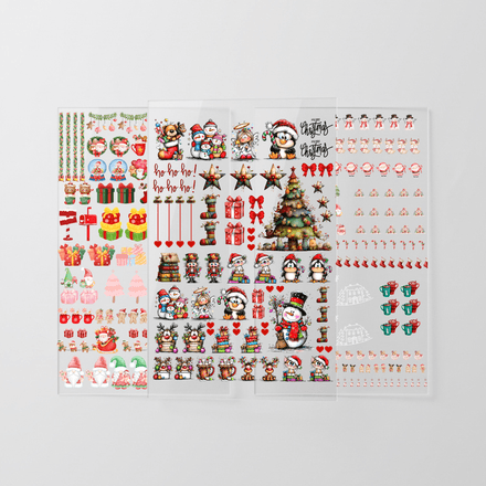 Christmas Love Pack – Cute Gnomes &amp; Cozy Winter Stickers A3 