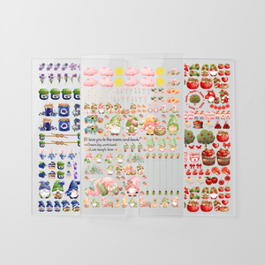 Sweet Trio Sticker Bundle – Blueberry, Garden &amp; Apple A3 Printable Collection