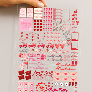 Cute Valentine Stickers •7 Printable Sheets • A3