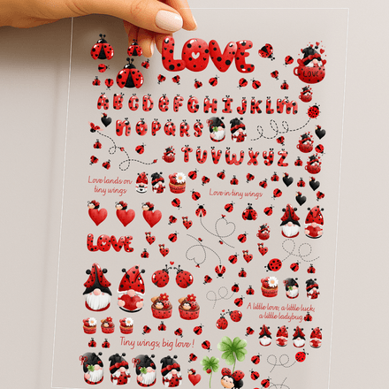 Love Ladybug Sticker Sheet – A3 