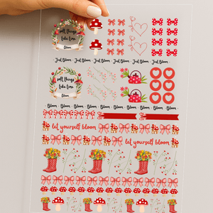Bloom Sticker Sheet – Cozy Floral Decorative