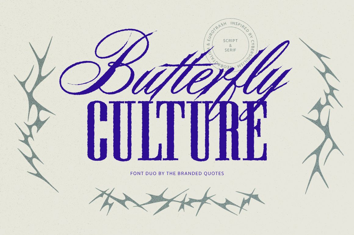 Modern Culture Script Butterfly Culture - Script & Serif