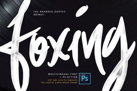 Foxing Font + PS Action (PS 2018 Update)
