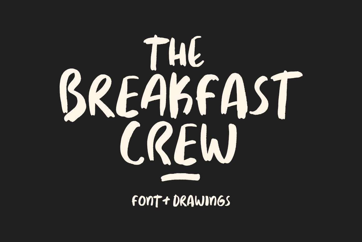 Breakfast Crew Font + Free Illustrations