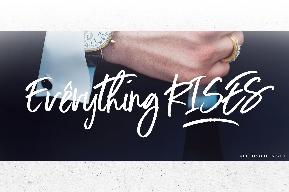Script Everything Please Everything RISES - Script Typeface