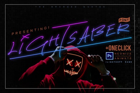 Lightsaber Font + Neon Animation