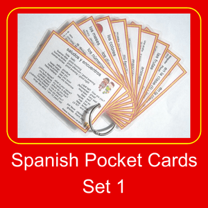 Spanish Pocket Cards - set 1