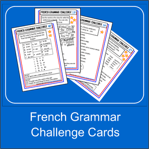 French Grammar Challenge Cards