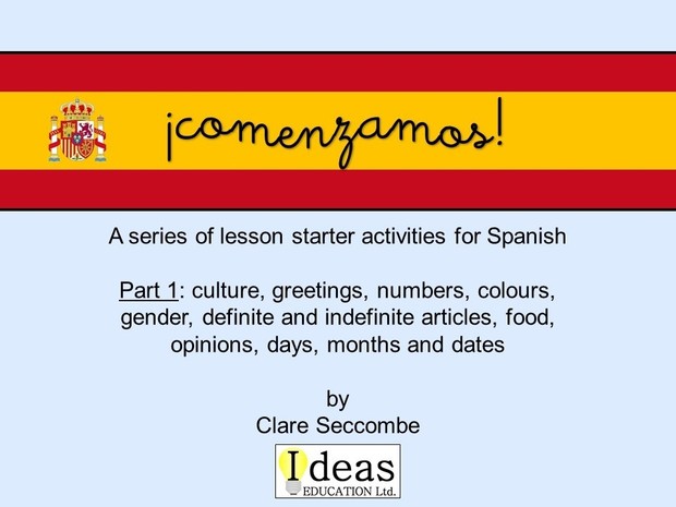 ¡comenzamos! - Spanish lesson starters