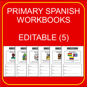 Primary Spanish workbooks - editable (5)