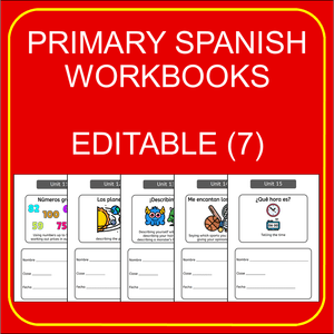Primary Spanish workbooks - editable (7)