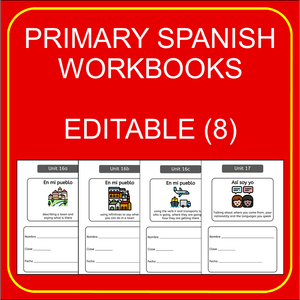Primary Spanish workbooks - editable (8)
