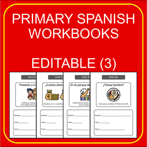 Primary Spanish workbooks  - editable (3)