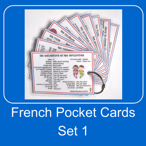 French Pocket Cards - set 1