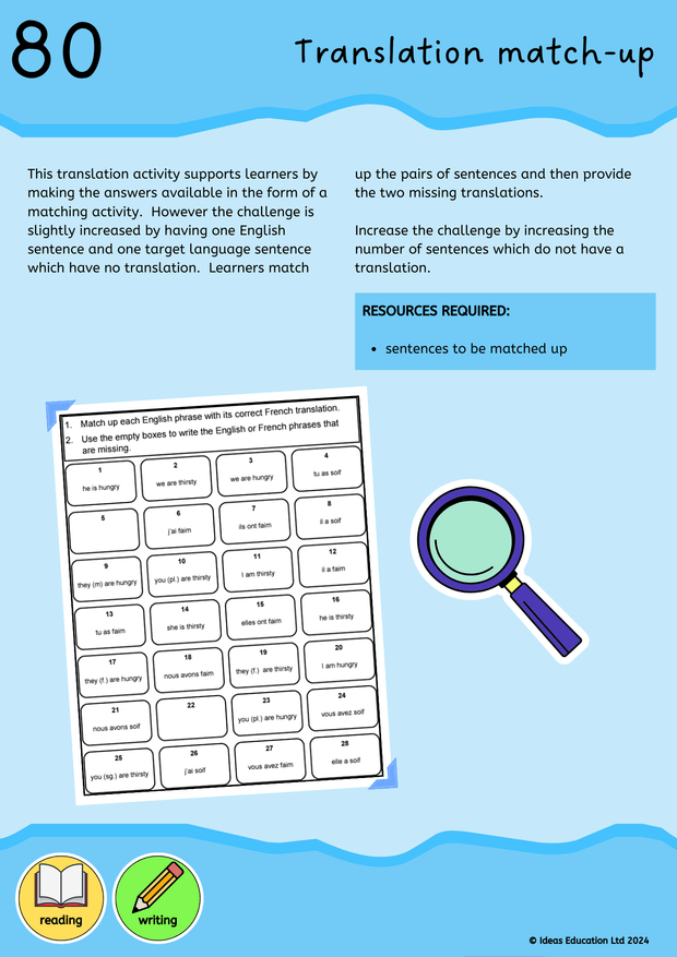 Adaptable Activities for your Language Lessons