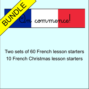 On commence! - French lesson starters bundle
